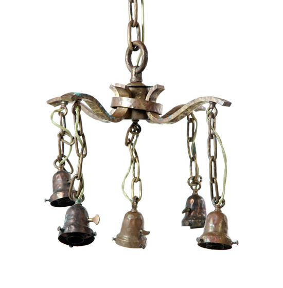 ARTS & CRAFTS CHANDELIER.  American
