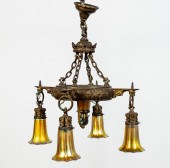 ARTS & CRAFTS CHANDELIER, SIGN