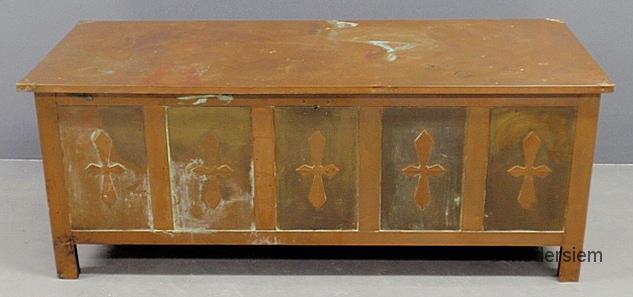 Arts & Crafts copper coffer with
