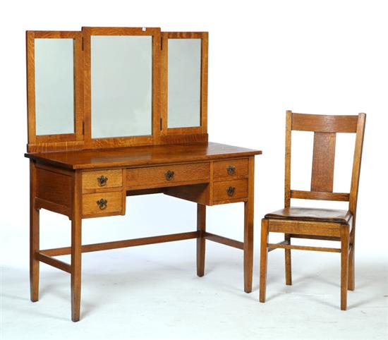 ARTS & CRAFTS DRESSING TABLE AND