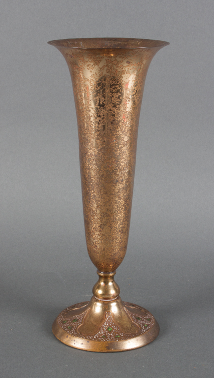 Arts & Crafts gilt-metal trumpet