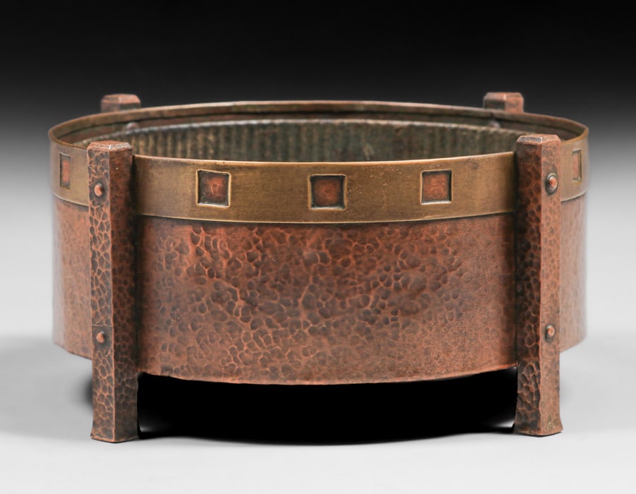 ARTS & CRAFTS HAMMERED COPPER &