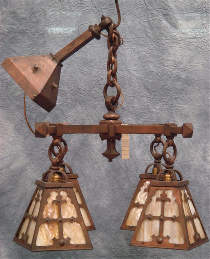 Arts & Crafts hanging 4 light