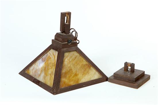 ARTS & CRAFTS HANGING LIGHT. 