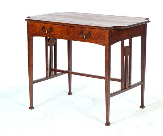 ARTS & CRAFTS INLAID TABLE. 