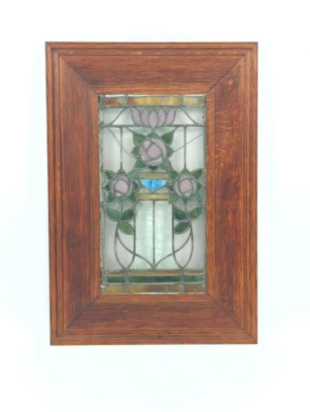 ARTS & CRAFTS LEADED STAINED