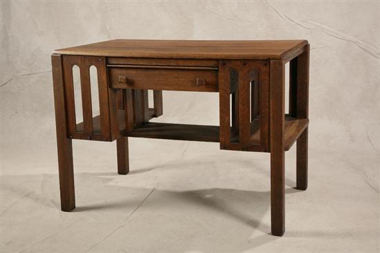 ARTS & CRAFTS LIBRARY DESK. Oak