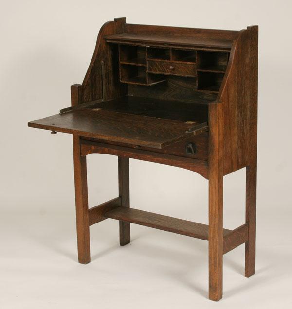 Arts & Crafts Mission Oak slant top