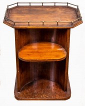 ARTS & CRAFTS OAK AND BRASS OP