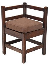 ARTS & CRAFTS OAK CORNER CHAIR