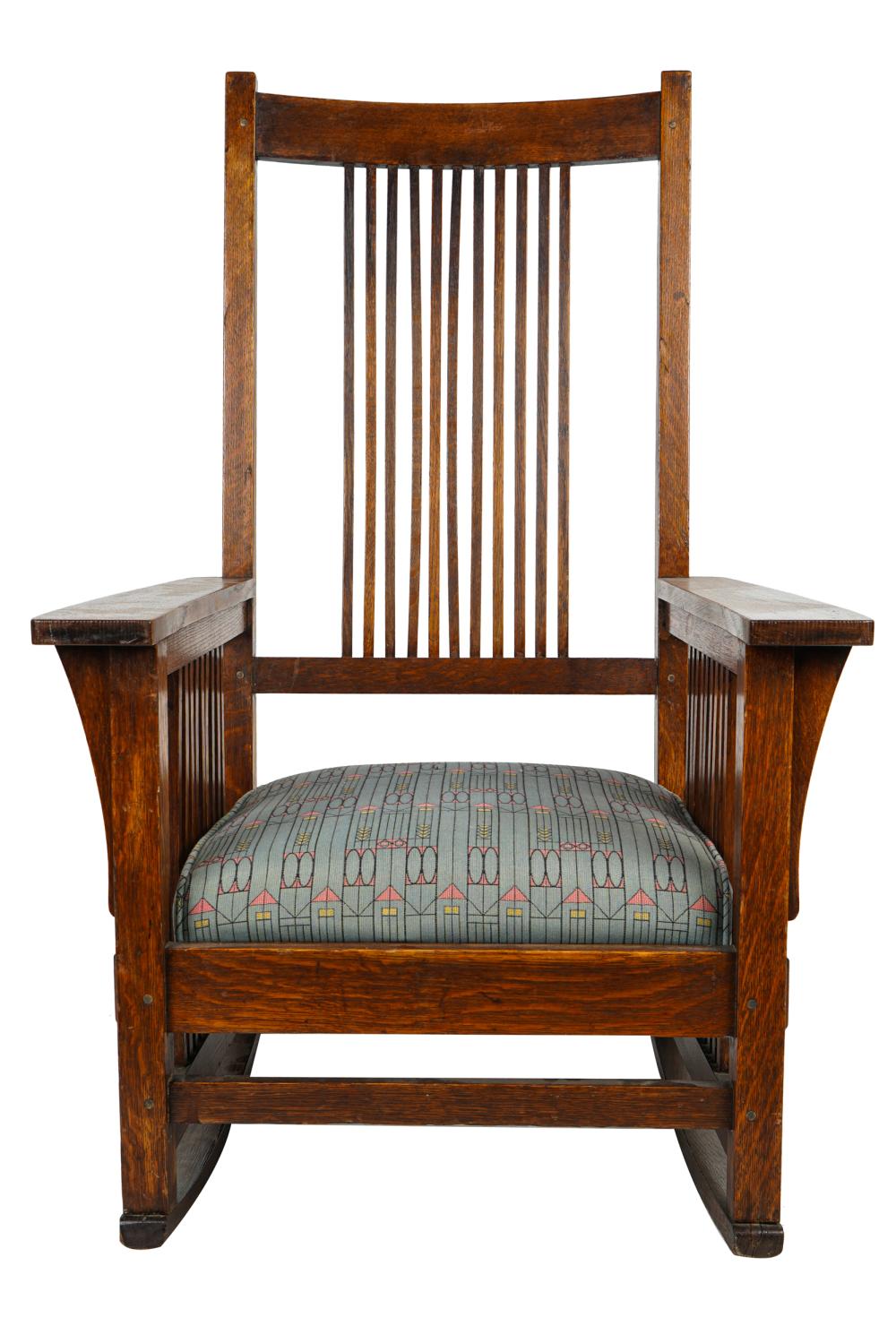 ARTS & CRAFTS OAK ROCKERthe seat