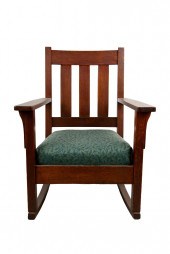 ARTS & CRAFTS OAK ROCKERwith r