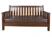 ARTS & CRAFTS OAK SOFAunsigned