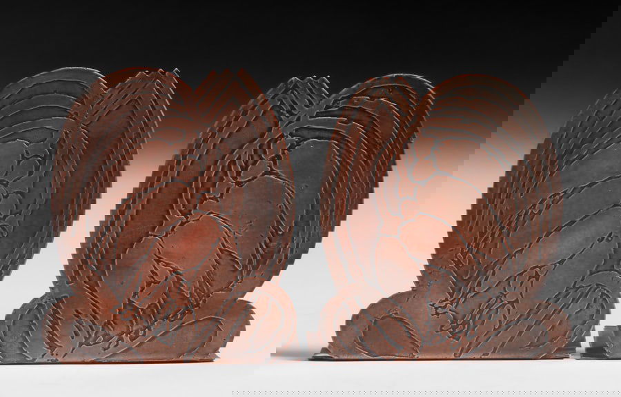 ARTS & CRAFTS PERIOD ACID-ETCHED