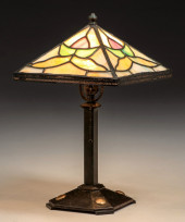 ARTS & CRAFTS PERIOD BRASS & L