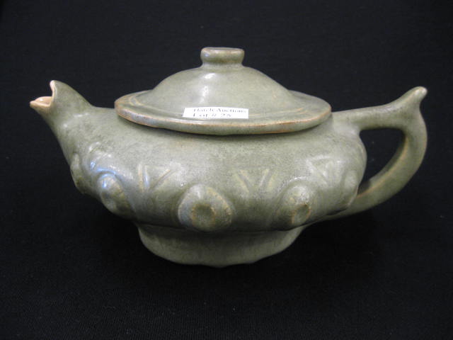 Arts & Crafts Pottery Teapot raised