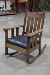 ARTS & CRAFTS ROCKER.  America