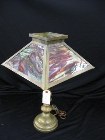 Arts & Crafts Slag Glass Lamp
