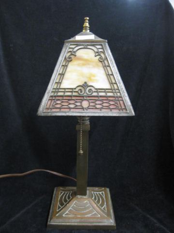 Arts & Crafts Slag Glass Lamp