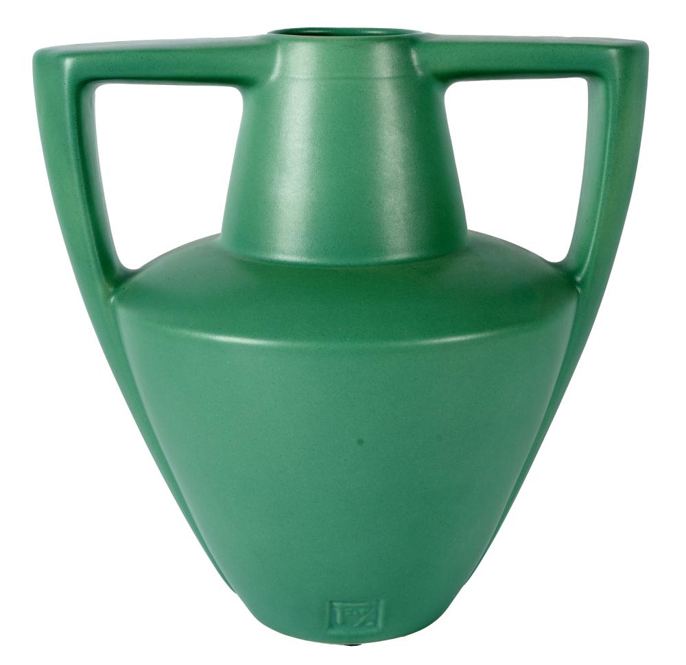 ARTS & CRAFTS-STYLE GREEN-GLAZED