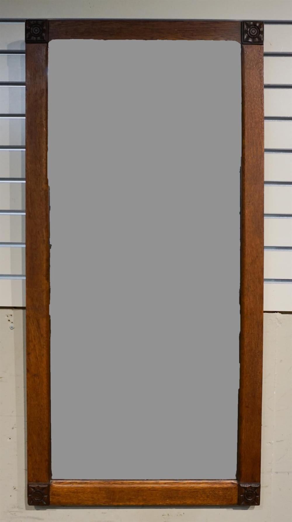 ARTS & CRAFTS STYLE OAK MIRROR,