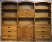 ARTS & CRAFTS STYLE OAK THREE-