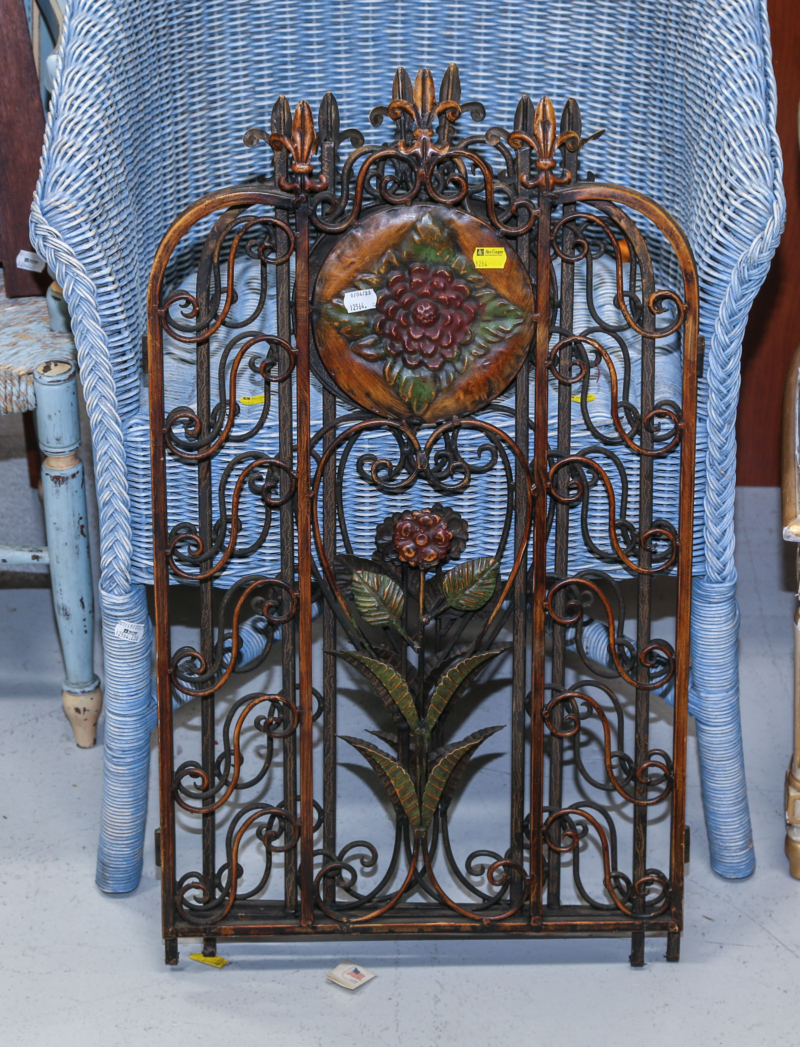 ARTS & CRAFTS STYLE PAINTED IRON