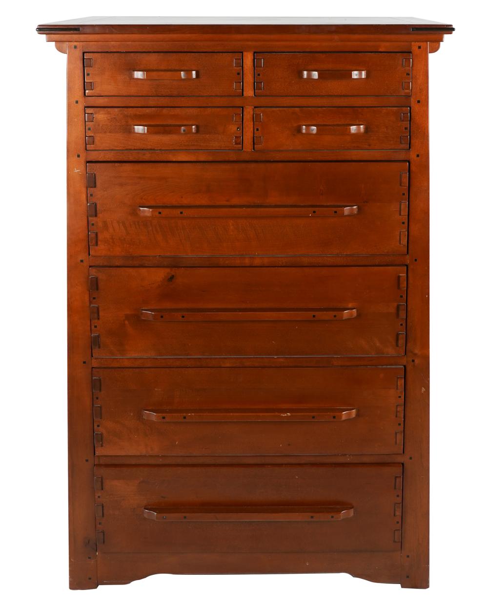 ARTS & CRAFTS-STYLE TALL CHEST OF