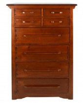 ARTS & CRAFTS-STYLE TALL CHEST