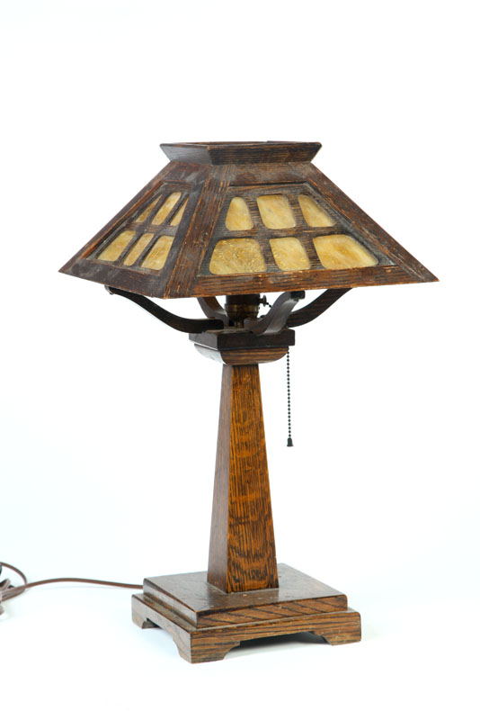 ARTS & CRAFTS TABLE LAMP.  American
