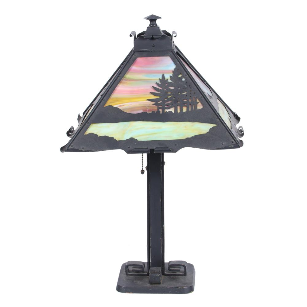 ARTS & CRAFTS WROUGHT IRON SCENIC