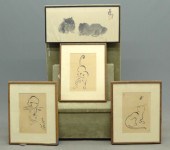 Artwork lot four pcs. includin