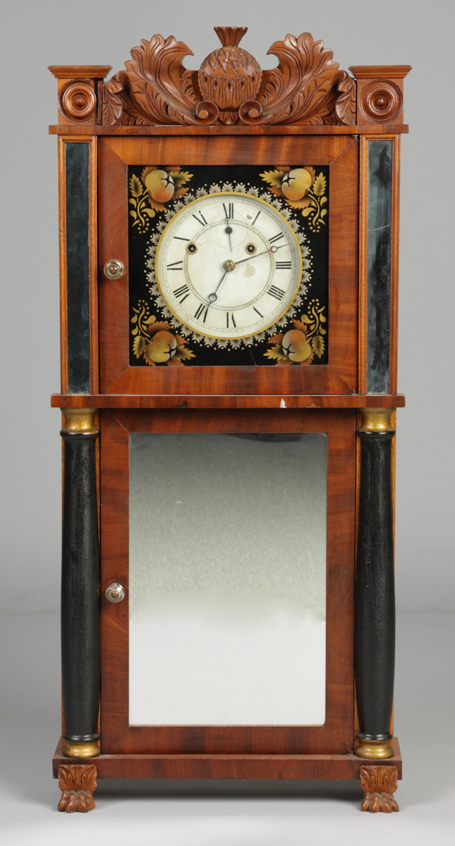 Asa Munger Shelf Clock Carved