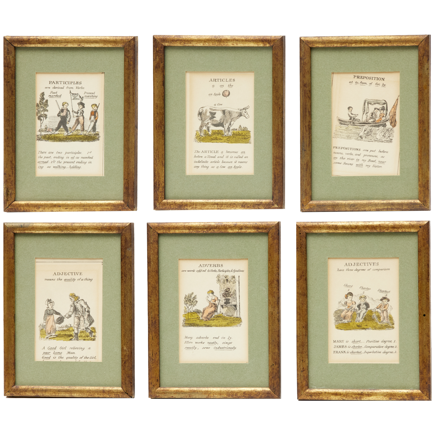 ASAPH WILLARD, (6) HAND-COLORED
