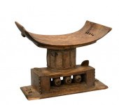 ASHANTI CARVED WOOD STOOLAshan