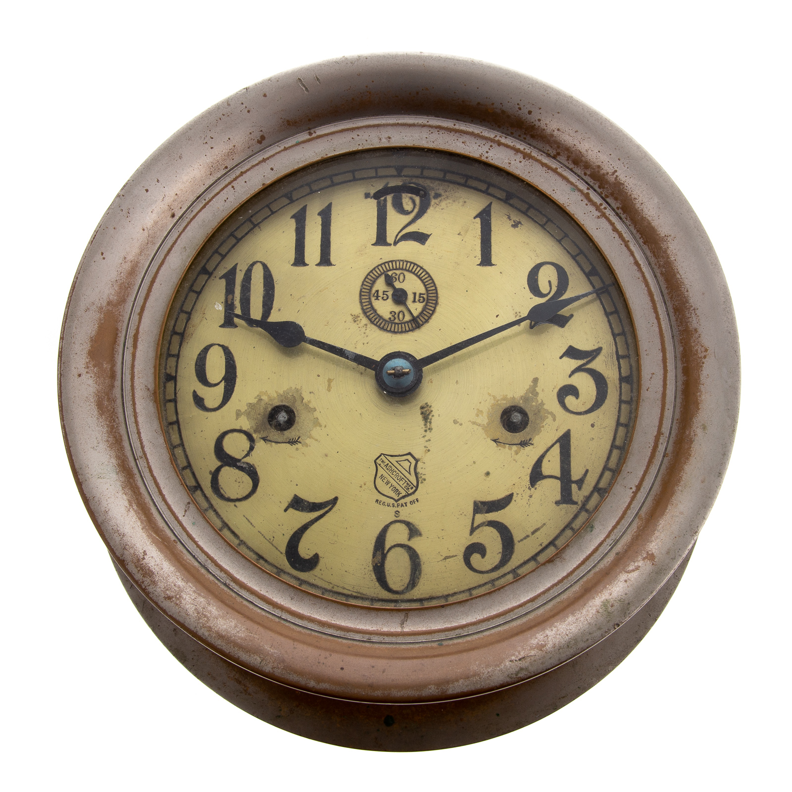 ASHCROFT MFG. CO. SHIP'S CLOCK