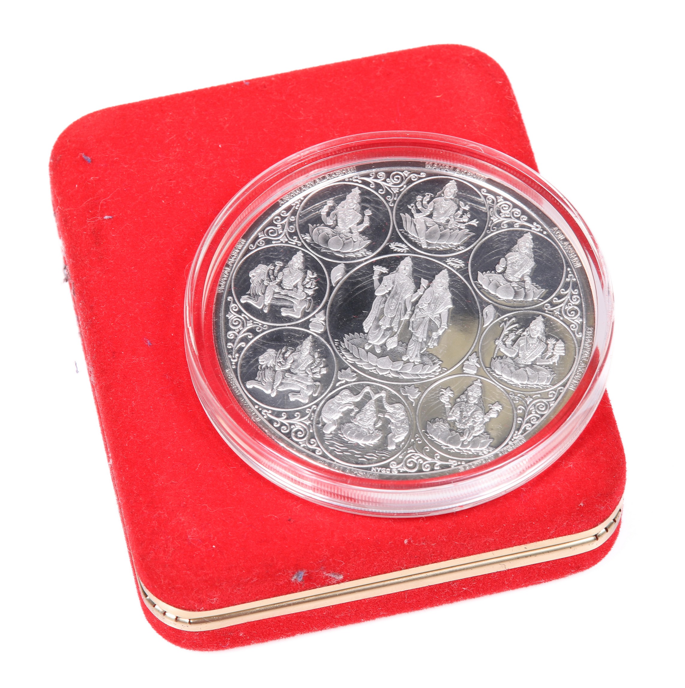 Ashta Lakshmi fine silver coin,