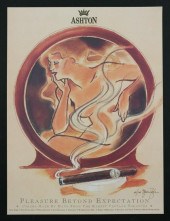 ASHTON CIGAR ADVERTISING POSTE