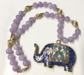 ASIAN AMETHYST & CLOISONNE ELE