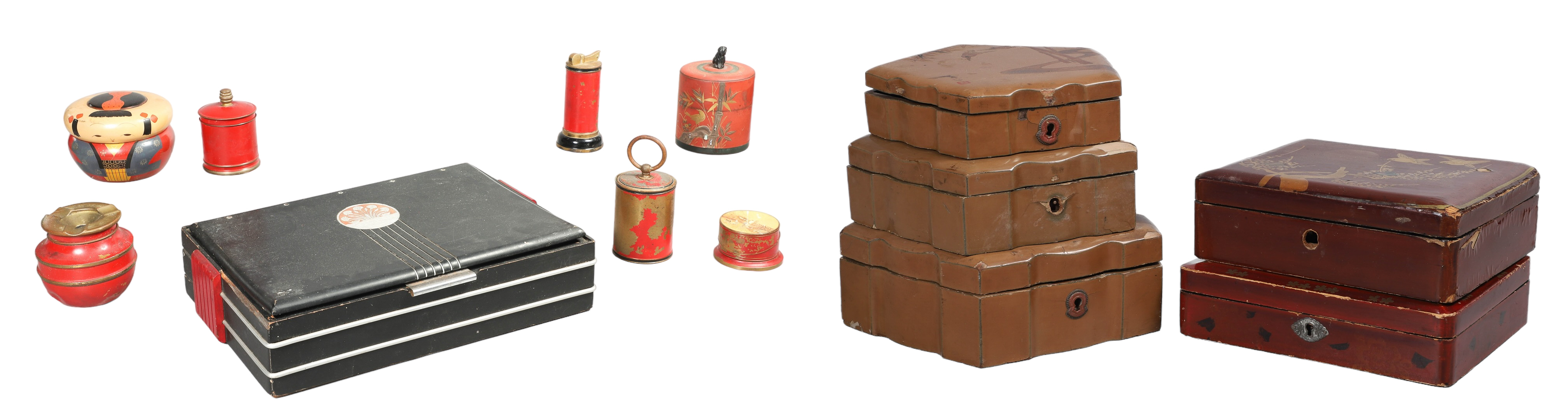 Asian and Art Deco boxes and