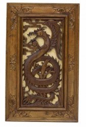 ASIAN ARCHITECTURAL CARVED DRA