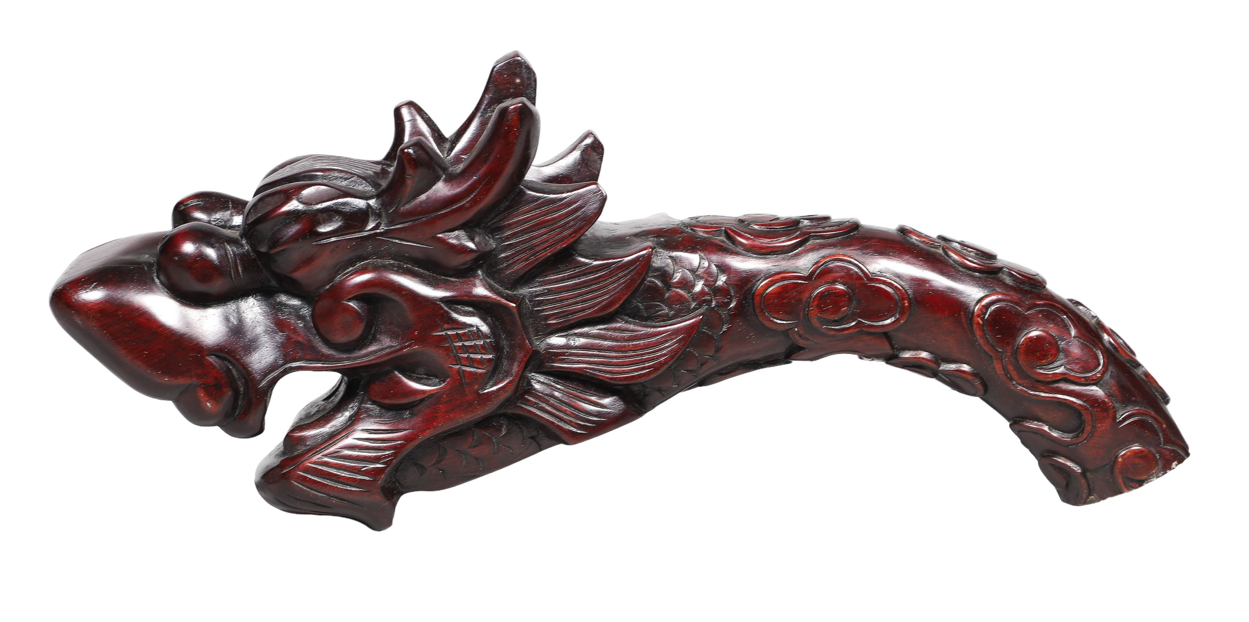 Asian architectural element, carved