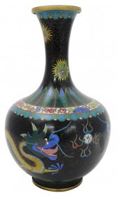 ASIAN: ASIAN CLOISONNE VASE, P