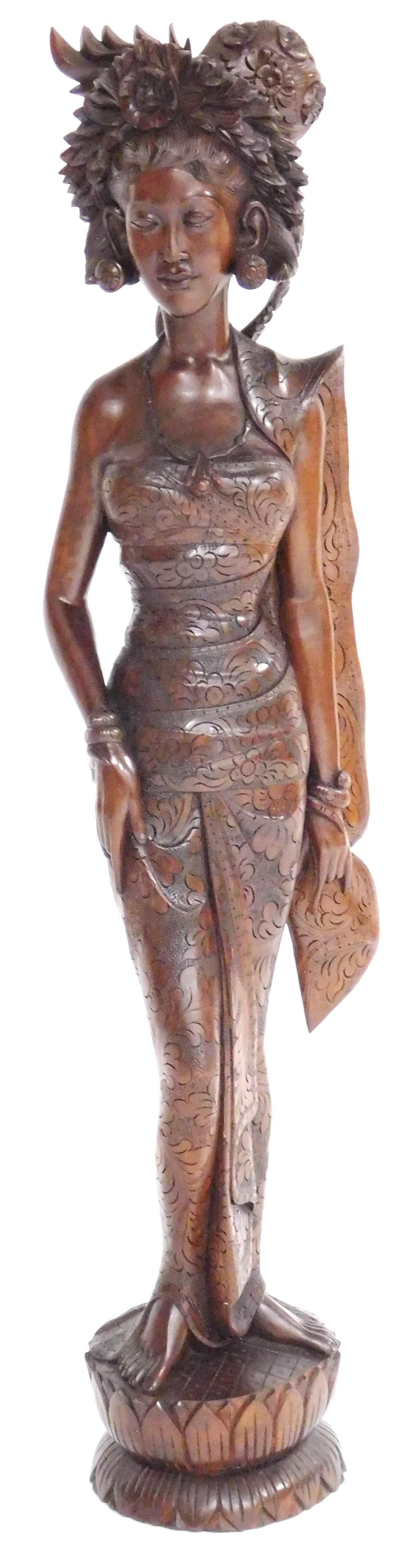 ASIAN: BALINESE CARVED SCULPTURE OF