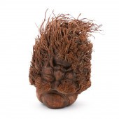 ASIAN BAMBOO ROOT CARVING OF A