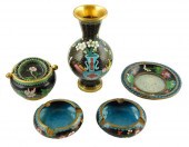 ASIAN: BLACK CLOISONNE, JAPANE