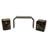 ASIAN BLACK LACQUER CONSOLE AN