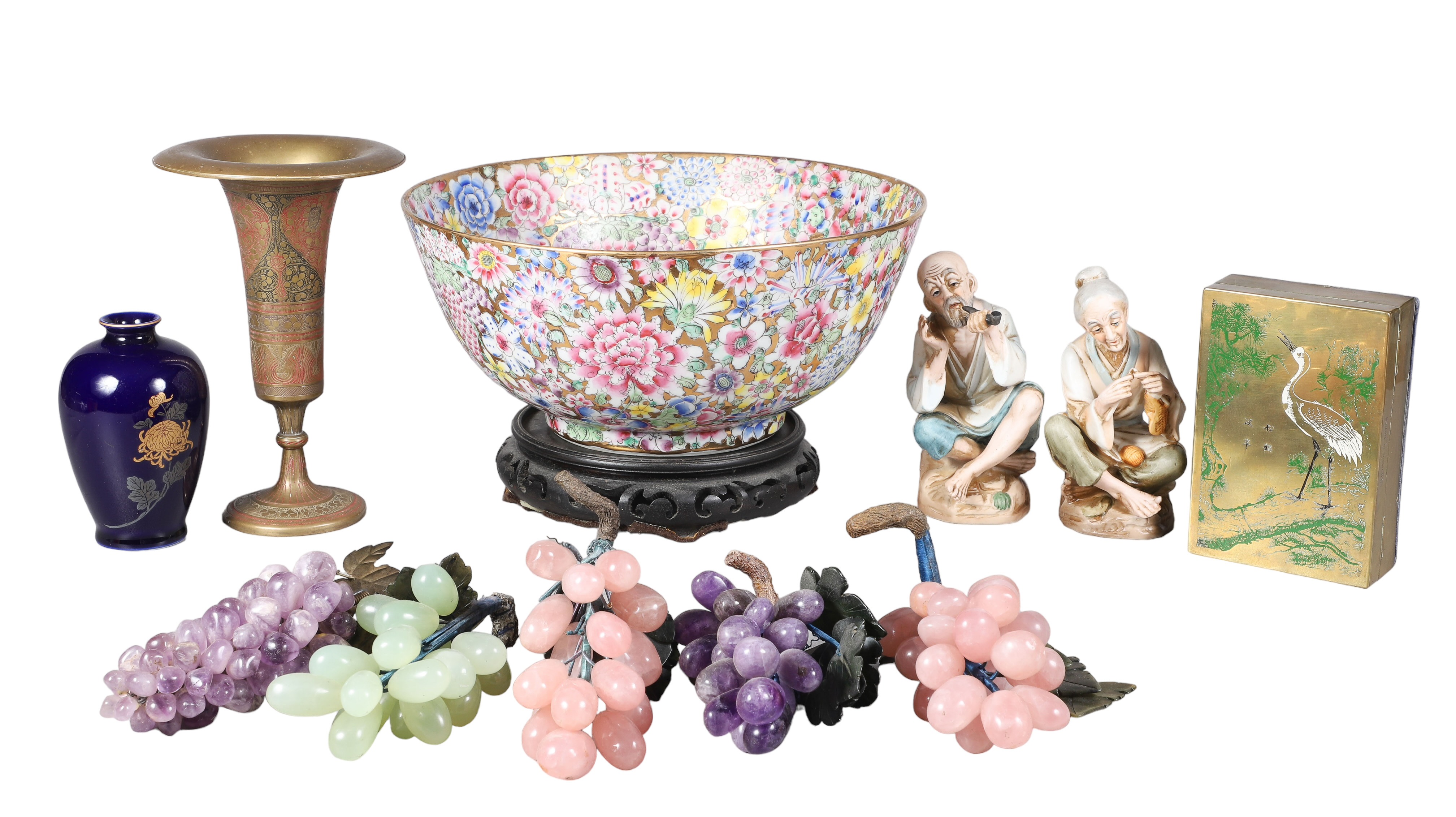 Asian bowl on stand, stone