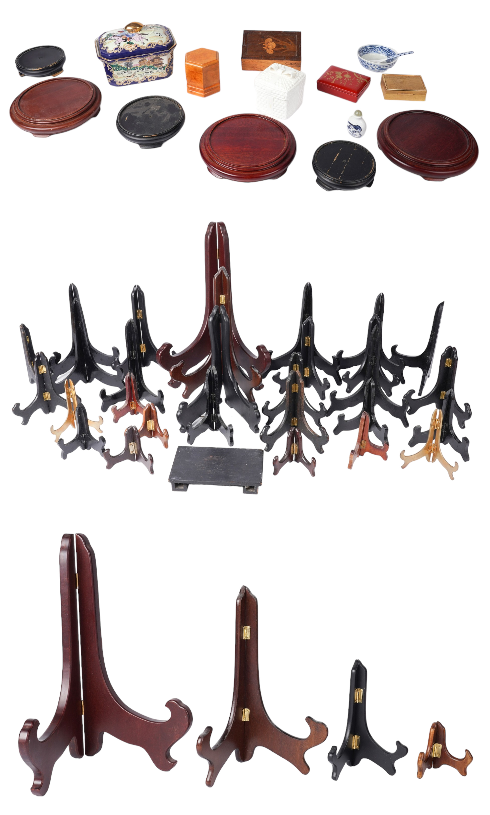 Asian boxes and stands to include