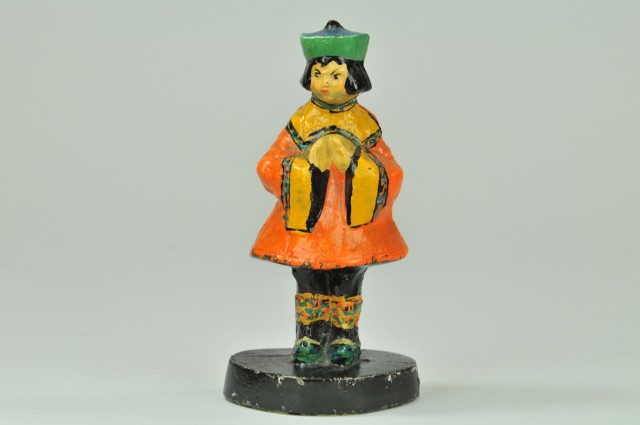 ASIAN BOY DOORSTOP Cast iron full